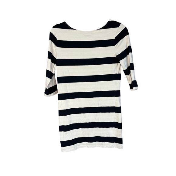 Forever 21 Women’s Size Large Mini Dress – Beige & Black Stripe - Picture 2 of 4